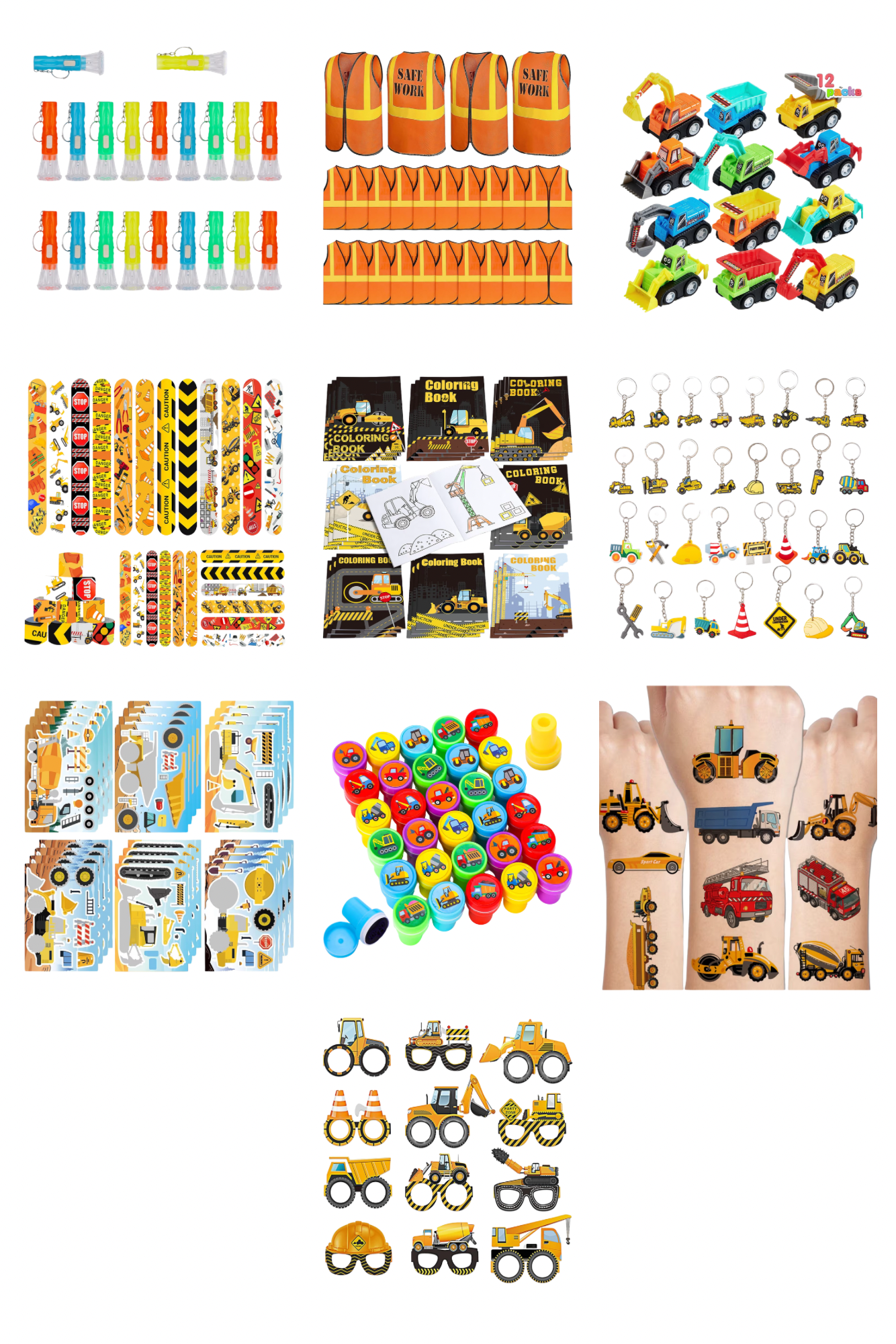 Pre-Filled Construction Party Bags