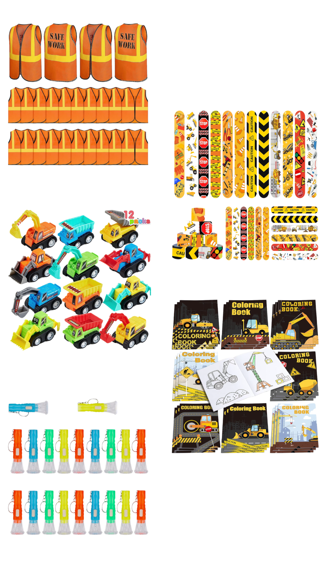 Pre-Filled Construction Party Bags